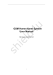 GSM Home Alarm System User Manual