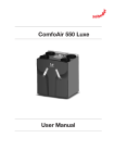 ComfoAir 550 Luxe User Manual