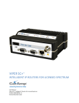 Viper SC+™ Intelligent IP Router for Licensed Spectrum User Manual