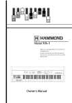 Hammond XK-1 Owner`s Manual