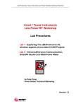 Avnet / Texas Instruments Low-Power RF Workshop Lab Procedures