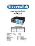 Videoswitch vi400 DVR User Manual - SECURI