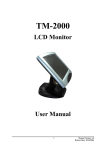 TM-2000 LCD Monitor User Manual