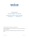 NEX-PCI32 Users Manual