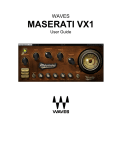 Maserati VX1 User Manual