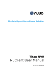 Titan NVR NuClient User Manual - Surveillance