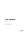 AmpFLSTR Yfiler PCR Amplification Kit User`s Manual (PN 4358101C)