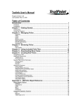 TealInfo User`s Manual Table of Contents