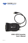 USB2-GPIB Converter User`s Manual