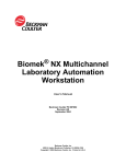 Biomek® NX Multichannel Laboratory Automation Workstation User`s