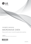 OWNER`S MANUAL MICROWAVE OVEN
