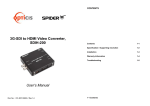 3G-SDI to HDMI Video Converter, SDIH-200 User`s Manual