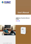 PL-501 User Manual - PLANET Technology Corporation.