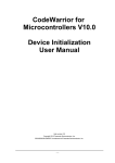 CodeWarrior for Microcontrollers V10.0 Device