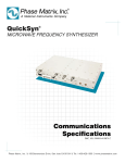 1 Phase Matrix QuickSyn® Microwave Synthesizers