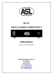 bs 181 single channel power supply user manual