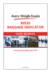 BI920 BAGGAGE INDICATOR - Avery Weigh