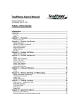 TealPhone User`s Manual Table of Contents