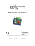 R325I Single Axis Controller/Driver User Manual