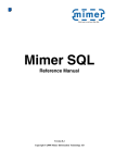Mimer SQL Reference Manual - Department of Information Technology