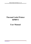 Thermal Label Printer RP80VI User Manual