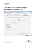 Linear Meter Flow Calculation Program User Manual