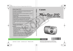 Canon D10 User Manual
