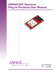 HSPA910CF User Manual - Janus Remote Communications