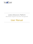 Lexbe eDiscovery Platform User Manual