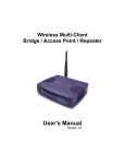 Wireless Multi-Client Bridge / Access Point / Repeater User`s Manual