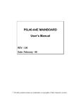 P6L40-A4E MAINBOARD User`s Manual