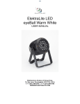elektraLite eyeBall WarmWhite V1 Manual