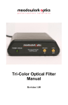Tri-Color Optical Filter - User Manual, Revision 1.00