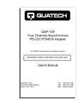 QSP-100 Four Channel Asynchronous RS-232 PCMCIA
