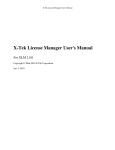 X-Tek License Manager User`s Manual - X