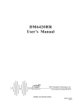 DM6420HR User`s Manual