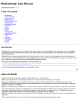 WebCalendar User Manual - Cornerstone Websites LLC