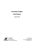 The Audio Toolbox User Manual