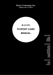 RAYON PCIPORT CARD MANUAL