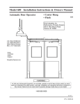 Model 600 Installation Instructions & Owners Manual