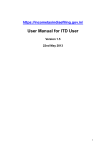 User Manual for ITD User