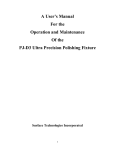 PJ-D3 Ultra Precision Polishing Fixture Manual