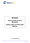 BTHMGR-CE60-09A-US Adeneo Headless Bluetooth Manager User