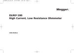 Megger DLRO200 Product Manual