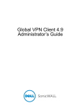 Dell SonicWALL Global VPN Client 4.9 Administrators Guide