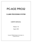 PC-ACE Pro32 User`s Manual - Empire Blue Cross Blue Shield