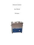 Ultrasonic Cleaners User Manual SH-Series
