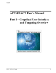 ACT-REACT User`s Manual Part I – Graphical User Interface and