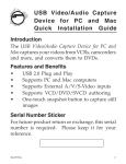 USB Video/Audio Capture Device for PC and Mac Quick - AV-iQ