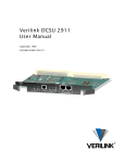 Verilink DCSU 2911 User Manual